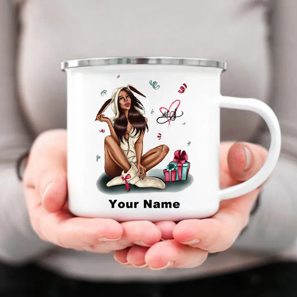 Coffee Tea Name - Aangepaste emaille mok met uw naam