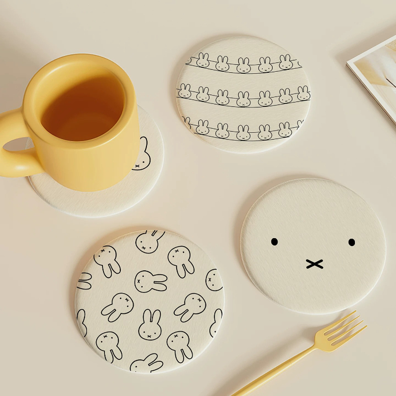 Xbloom Coffee Tea - Miffy Kawaii Anime Onderzetters Schattig Waterabsorberend