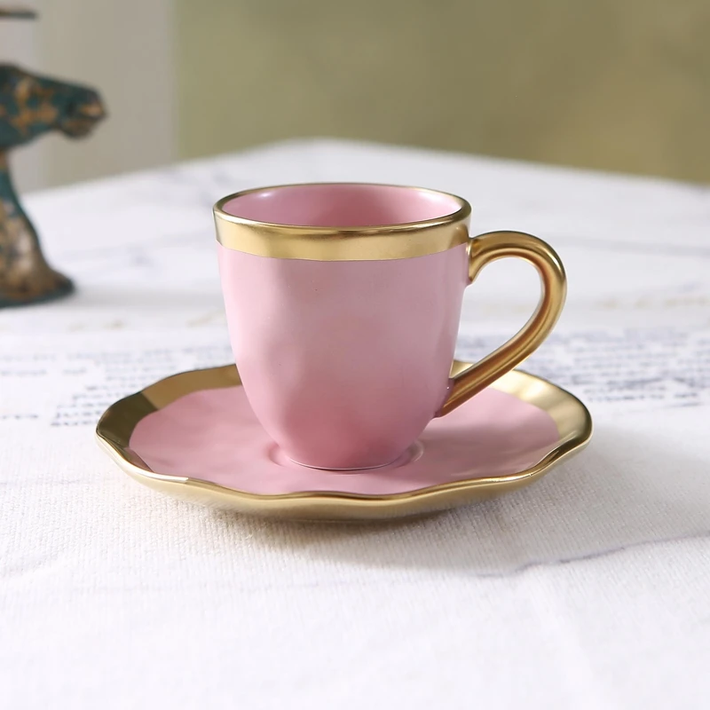 Coffee Tea And Sugar Set - Italiaanse gekleurde geglazuurde keramische kleine koffiekop