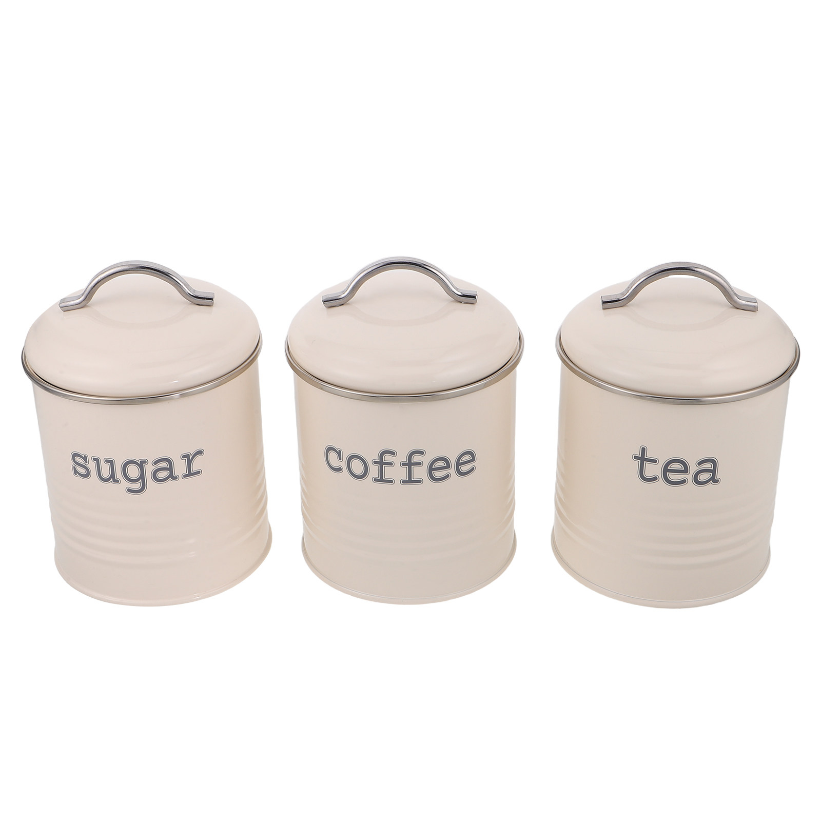 Coffee Tea Sugar - 3-delige verzegelde koffiebonencontainerset, luchtdichte thee- en
