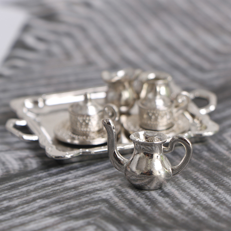 -*10 stuks 1/12 miniatuur zilv - Coffee Tea And Sugar Set recensie en prijs