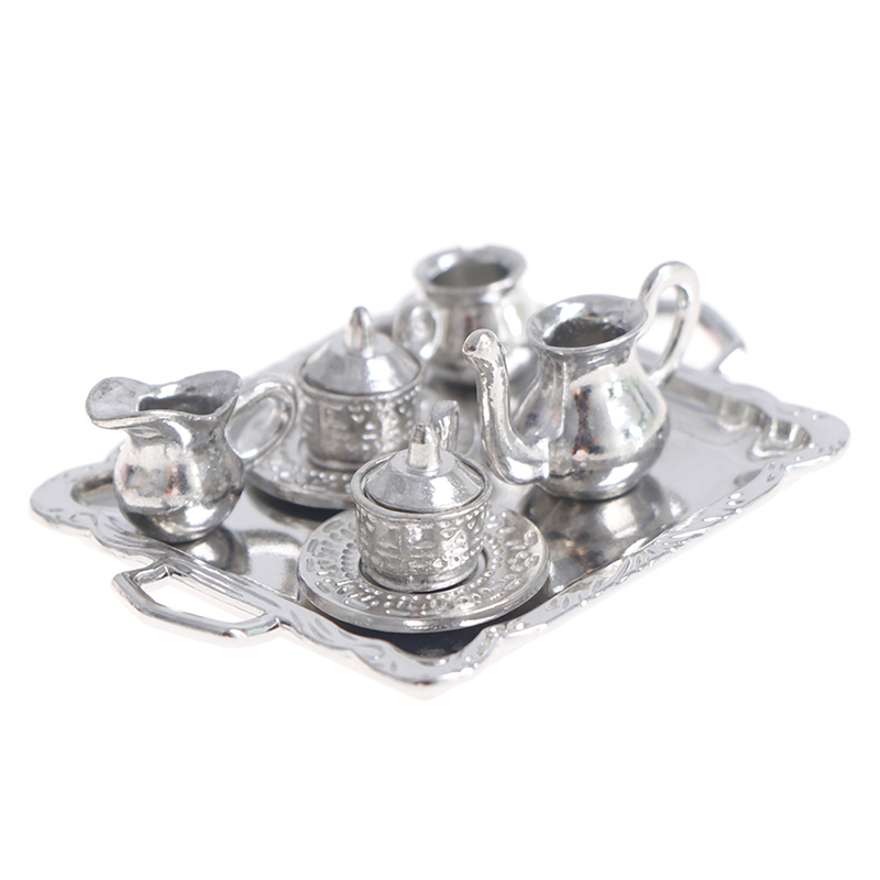 -*10 stuks 1/12 miniatuur zilv - Coffee Tea And Sugar Set recensie en prijs