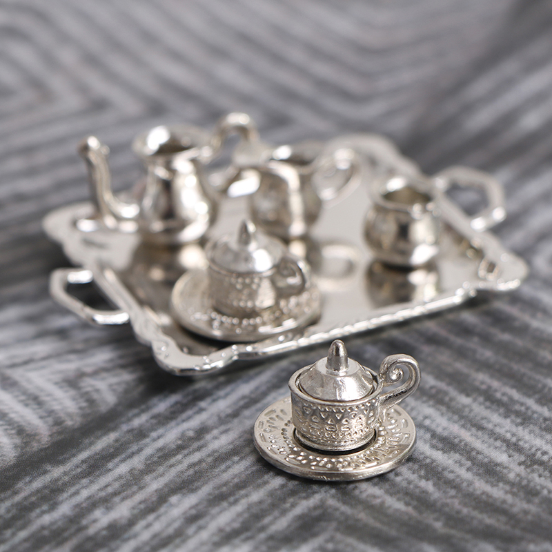 -*10 stuks 1/12 miniatuur zilv - Coffee Tea And Sugar Set recensie en prijs
