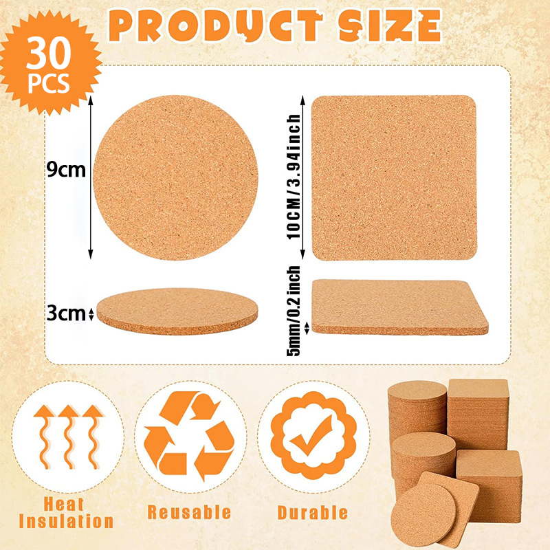 5/10/20/30PCS Ronde Houten Mat - Xbloom Coffee Tea recensie en prijs