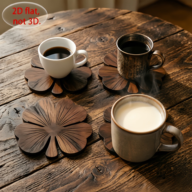 4-delige 2D platte houten onde - Coffee Tea And Sugar Set recensie en prijs