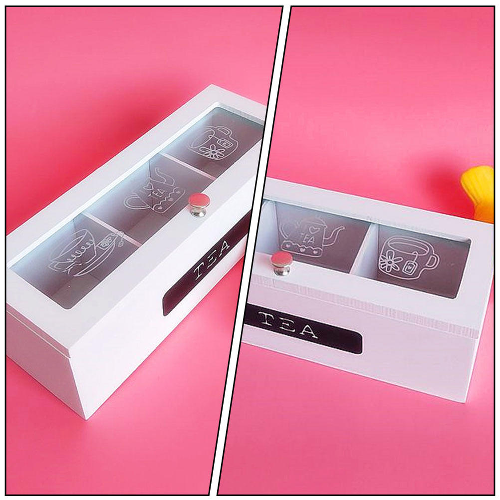 1 stuks houten theedoos, gemaa - Coffee Tea Sugar recensie en prijs